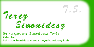 terez simonidesz business card